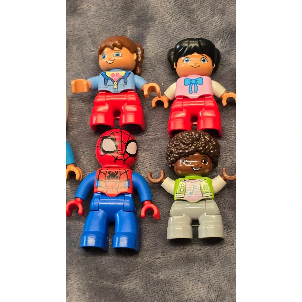 LEGO Duplo Figure Lot Spiderman Captain Hook Police Officer and Children 6pc